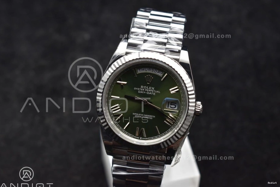 Dial Best Roman Edition Green Day THBF (Gain VR3255 1:1 Weight) Date Bracelet 228239 on Vibrant 662 40 SS President 0813